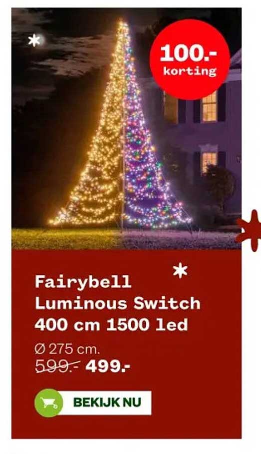 Fairybell Luminous Switch 400 cm 1500 led