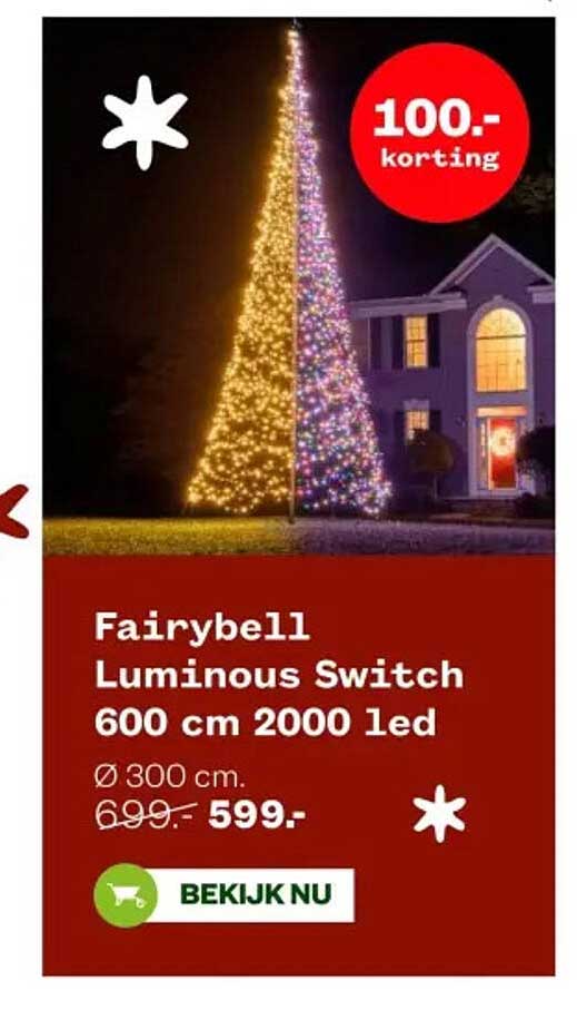 Fairybell Luminous Switch 600 cm 2000 led