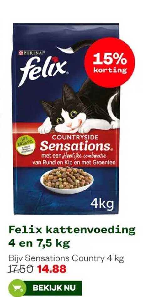 Felix kattenvoeding 4 en 7,5 kg