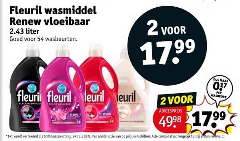 Fleurol wasmiddel Renew vloeibaar 2.43 liter