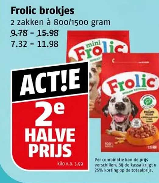 Frolic brokjes 2 zakken à 800/1500 gram