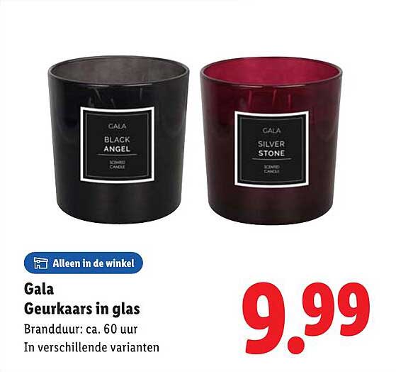 Gala Geurkaars in glas