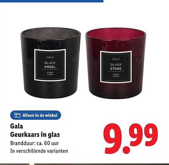 Gala Geurkaars in glas