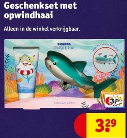 Geschenkset met opwindhaai