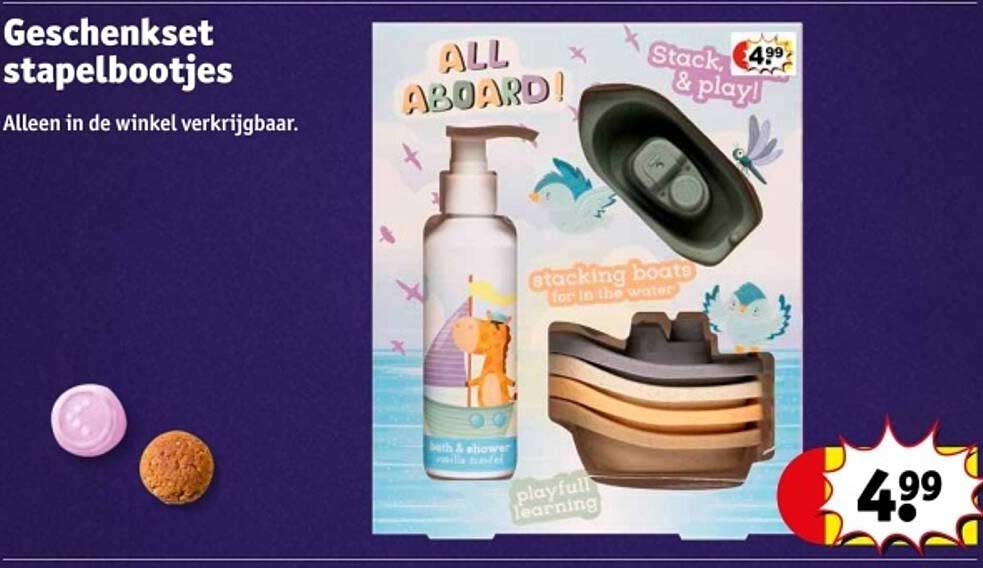 Geschenkset stapelbootjes
