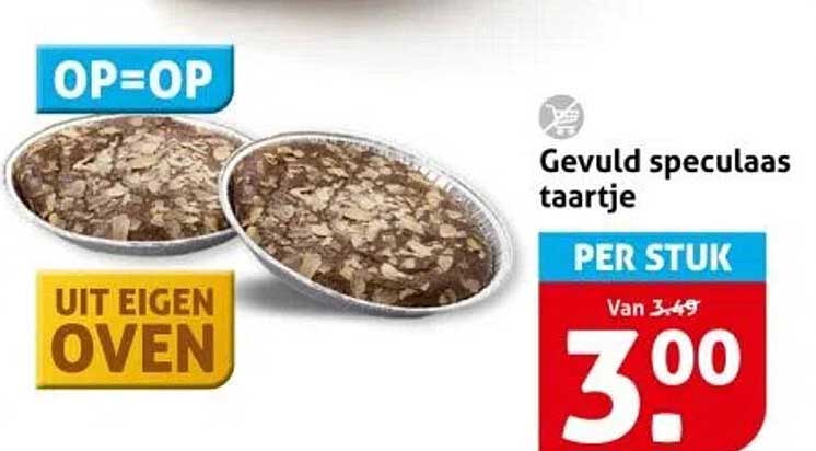 Gevuld speculaas taartje