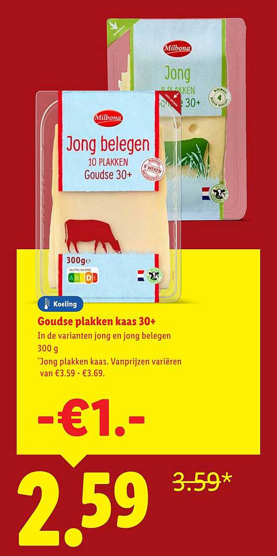 Goudse plakken kaas 30+