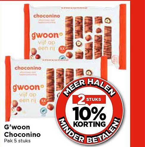 G'woon Choconino Pak 5 stuks