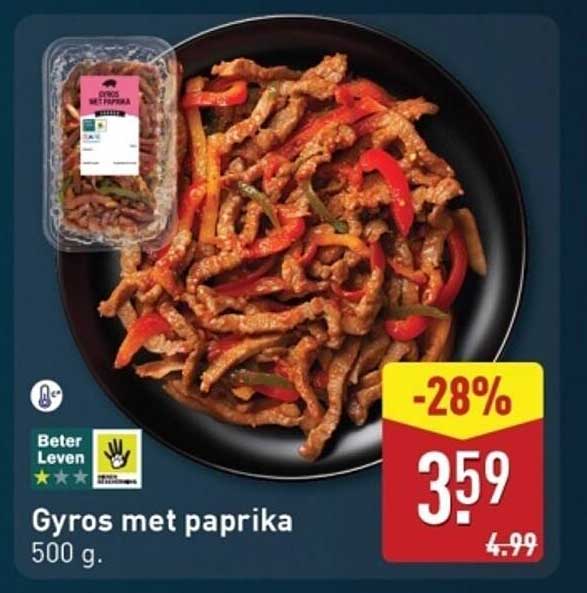 Gyros met paprika 500 g
