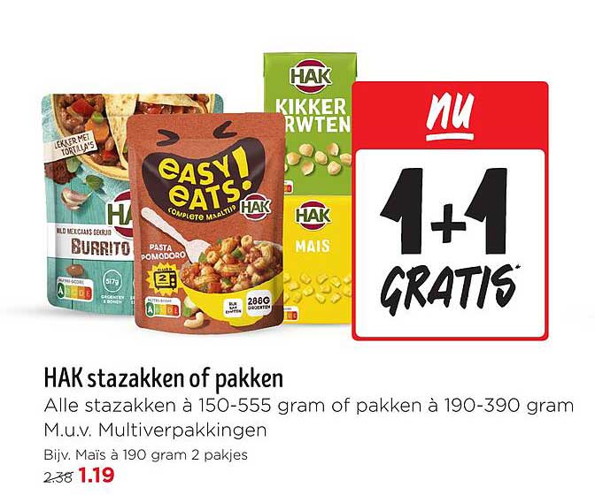 HAK stazakken of pakken