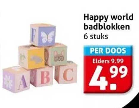 Happy world badblokken 6 stuks