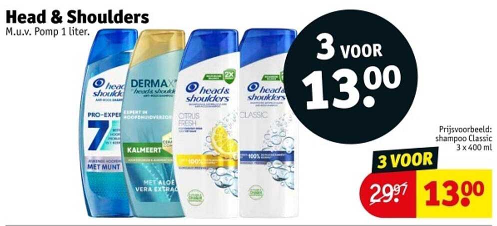 Head & Shoulders 3 Voor 13,00