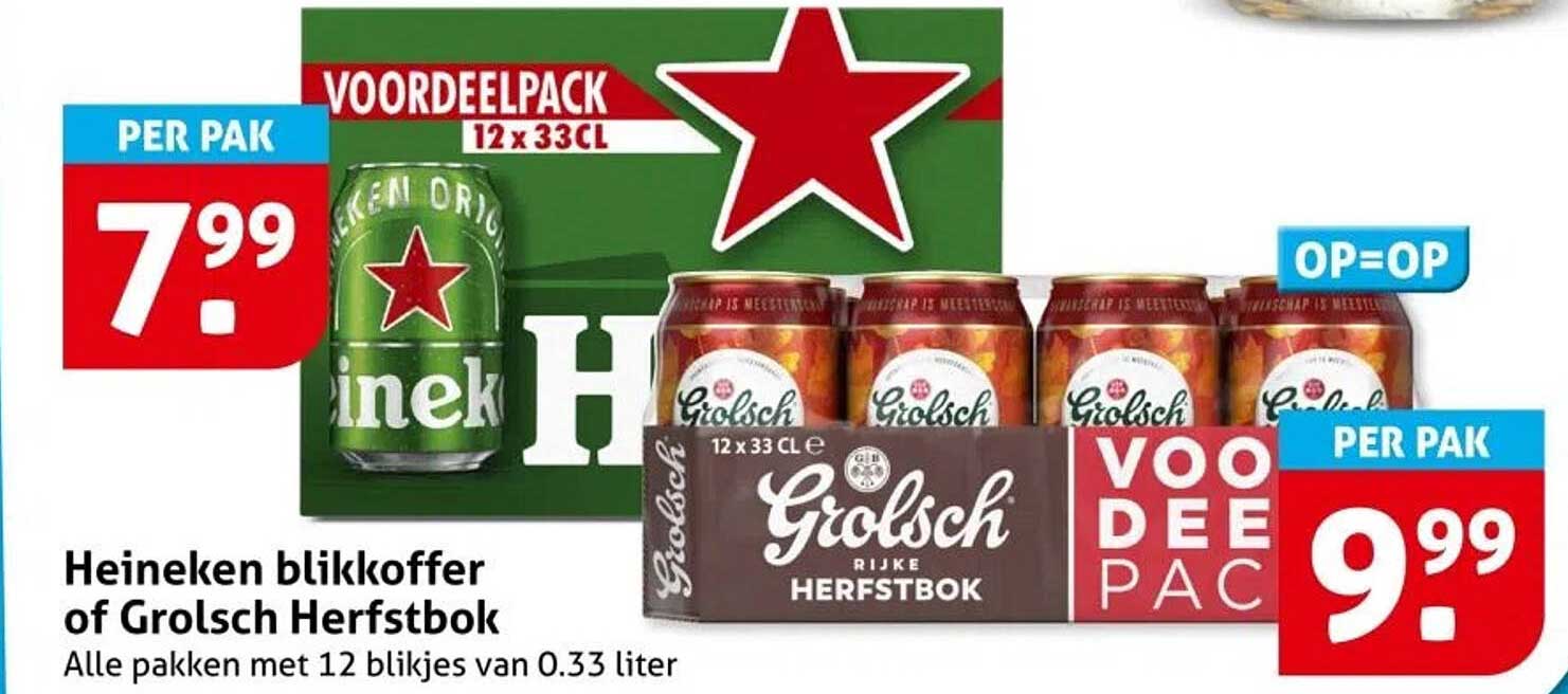Heineken blikkoffer of Grolsch Herfstbok