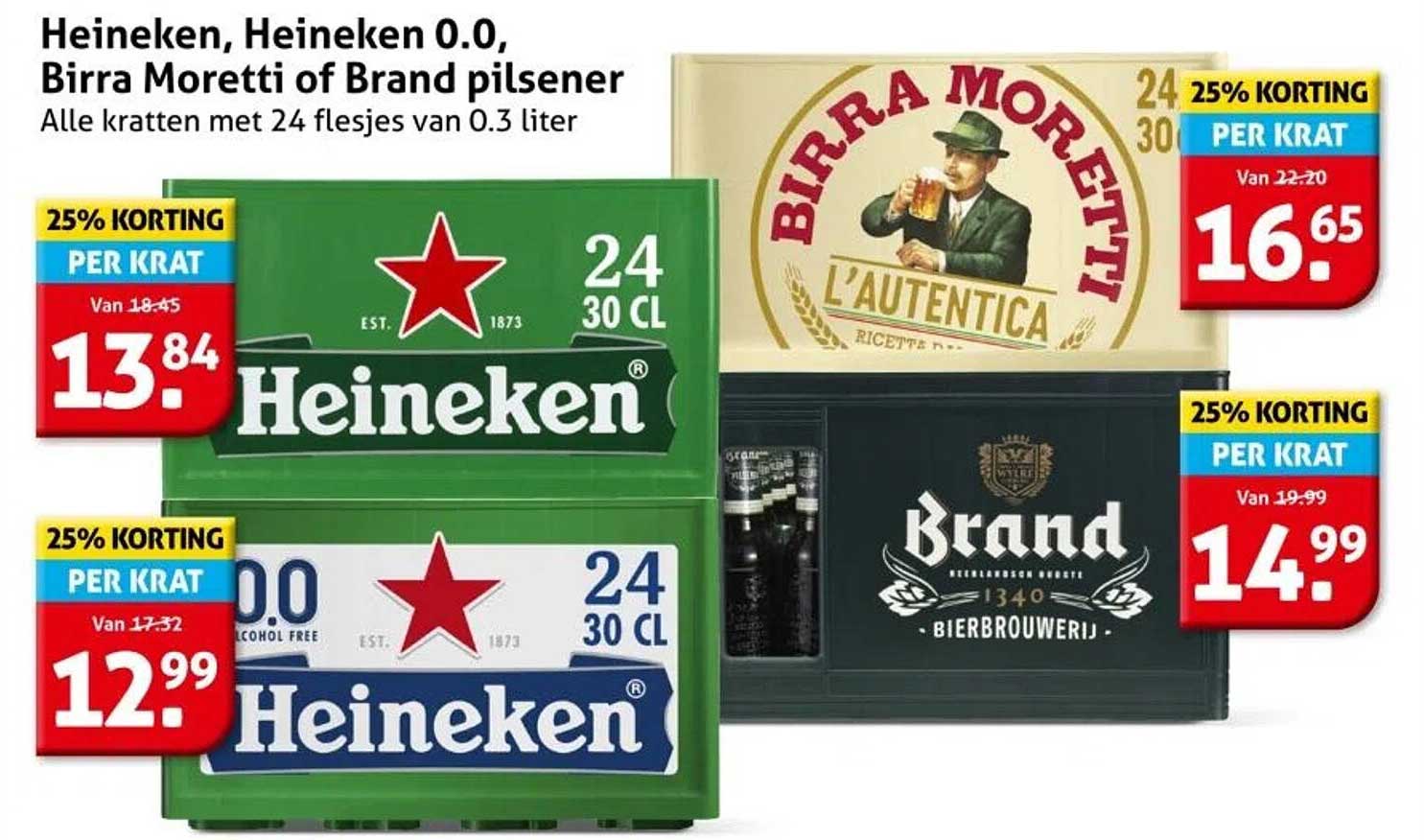 Heineken, Heineken 0.0, Birra Moretti of Brand pilsener