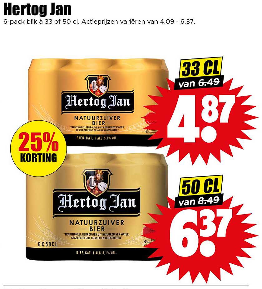 Hertog Jan 6-pack blik à 33 of 50 cl