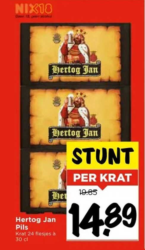 Hertog Jan Pils - Krat 24 flesjes à 30 cl