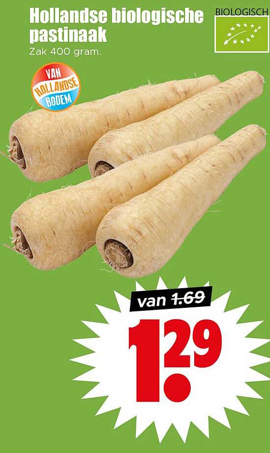 Hollandse biologische pastinaak
