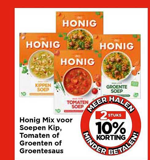 Honig Mix voor Soepen Kip, Tomaten of Groenten of Groentesaus