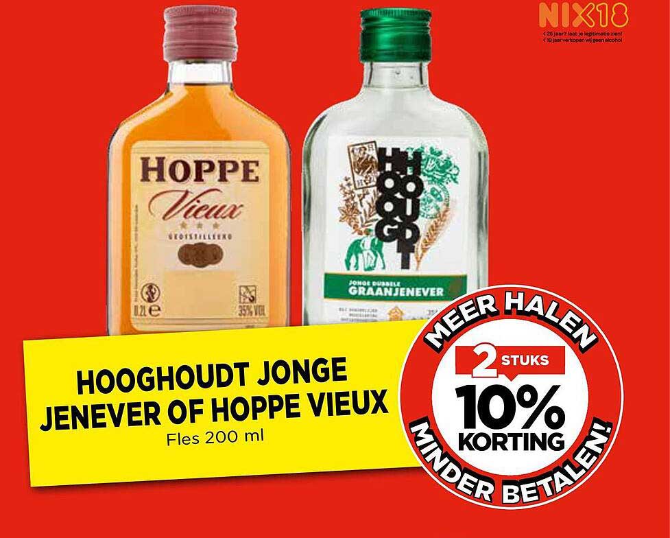 HOOGHOUDT JONGE JENEVER OF HOPPE VIEUX FLES 200 ML