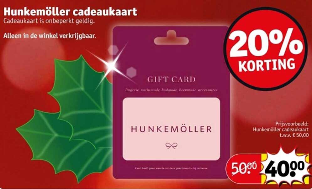 Hunkemöller cadeaubon
