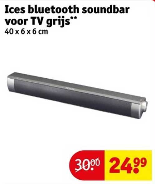 Ices bluetooth soundbar voor TV grijs