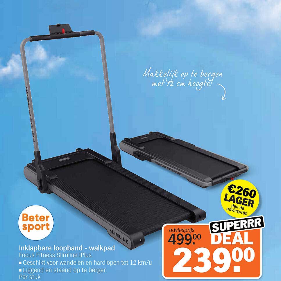 Inklapbare loopband - walkpad