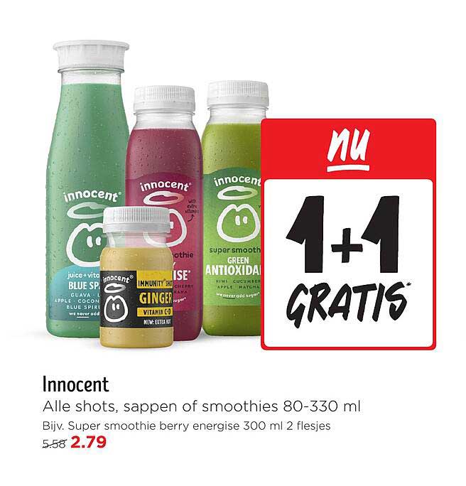 Innocent Alle shots, sappen of smoothies 80-330 ml