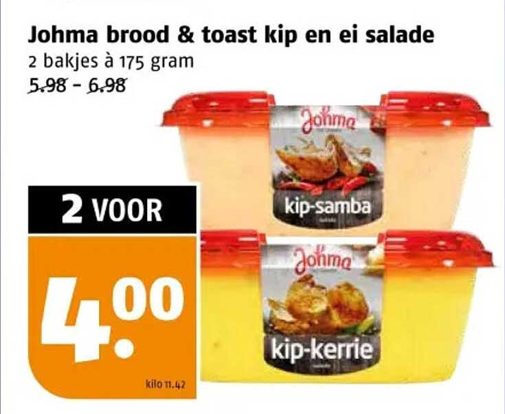Johma brood & toast kip en ei salade