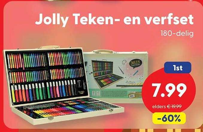 Jolly Teken- en verfset 180-delig
