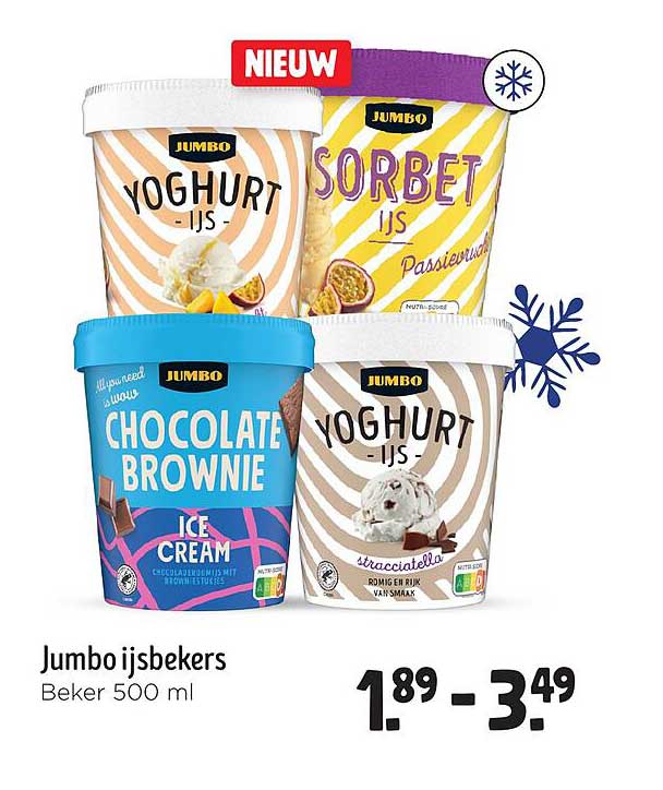 Jumbo ijsbekers