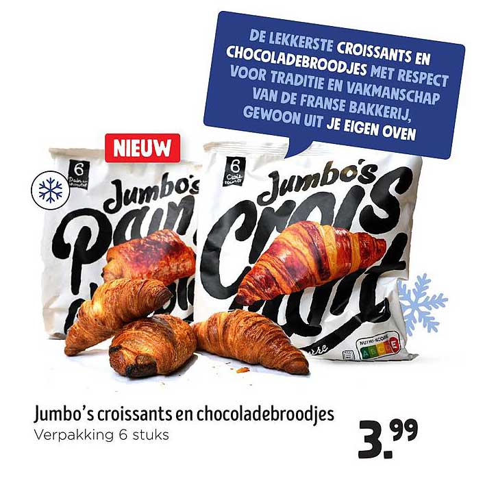 Jumbo’s croissants en chocoladebroodjes