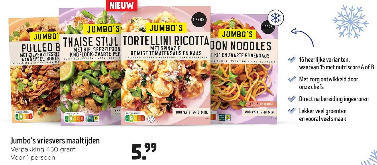 Jumbo's vriesvers maaltijden