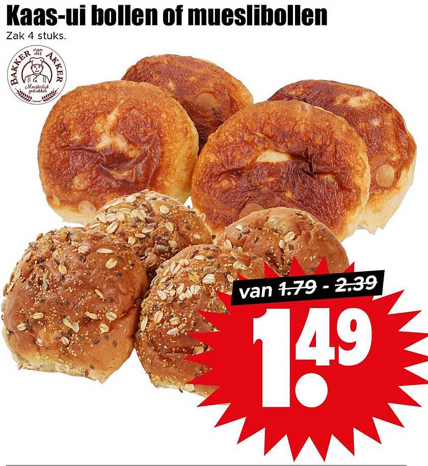 Kaas-ui bollen of mueslibollen
