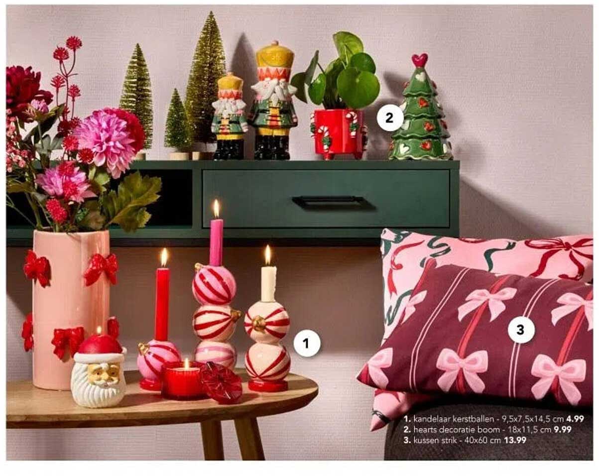 kandelaar kerstballen - 9,5x7,5x14,5 cm 4.99