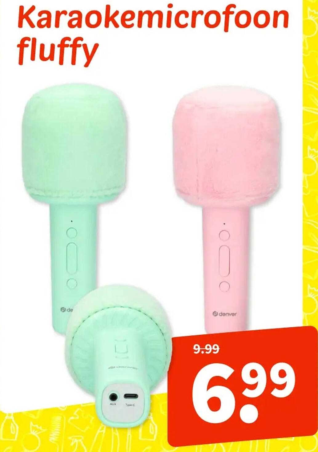 Karaokemicrofoon fluffy