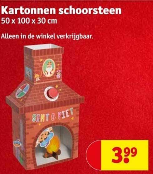 Kartonnen schoorsteen