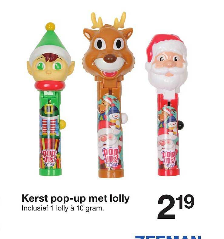 Kerst pop-up met lolly