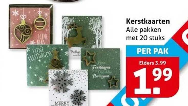 Kerstkaarten Alle pakken met 20 stuks