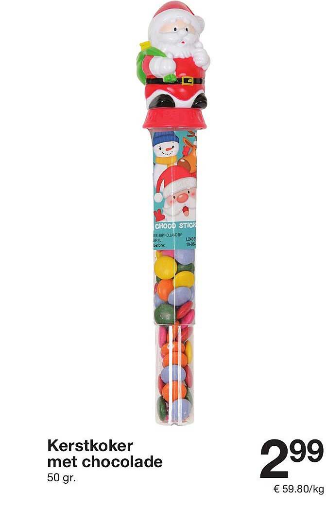 Kerstkoker met chocolade