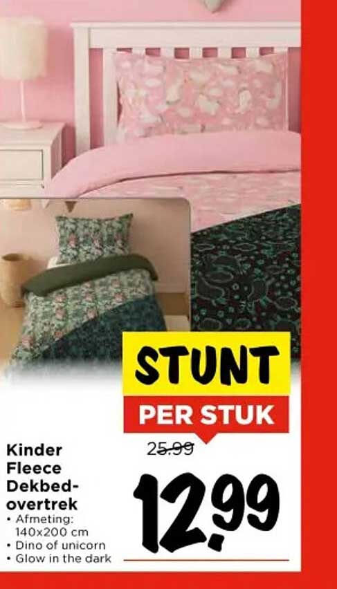 Kinder Fleece Dekbedovertek