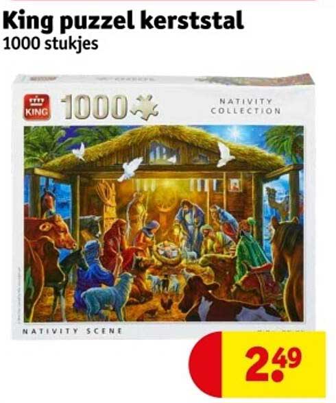 King puzzel kerststal 1000 stukjes