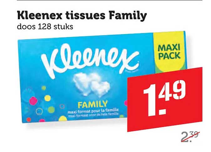 Kleenex tissues Family dozus 128 stuks