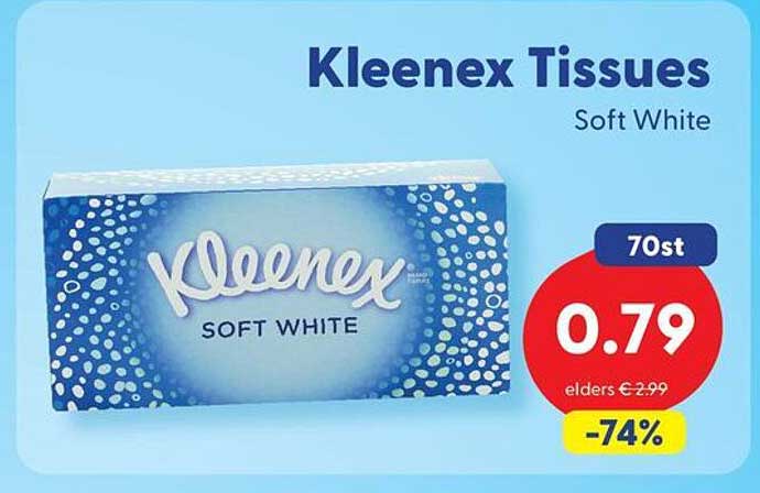 Kleenex Tissues Soft White
