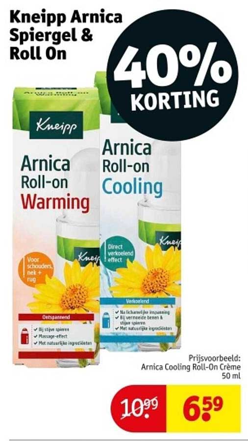 Kneipp Arnica Spiergel & Roll On - 40% KORTING