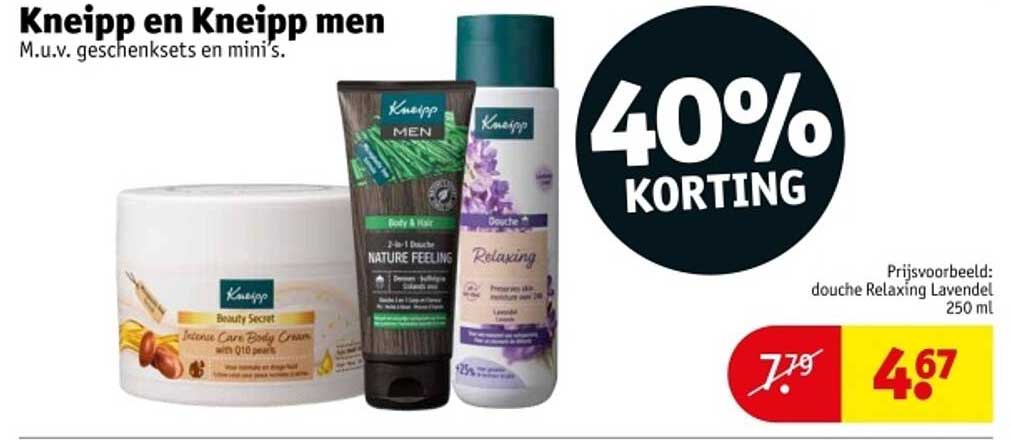 Kneipp en Kneipp men 40% KORTING