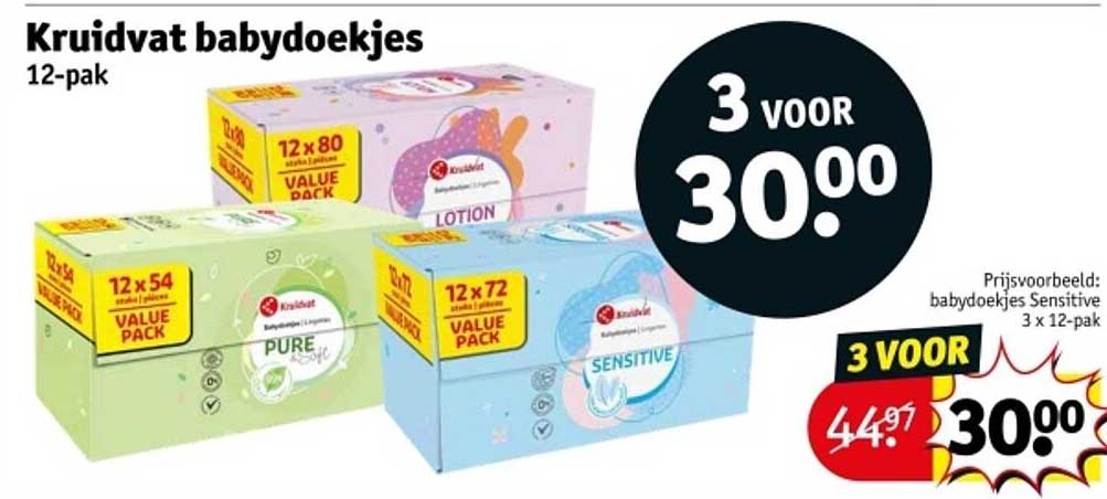 Kruidvat babydoekjes 12-pak