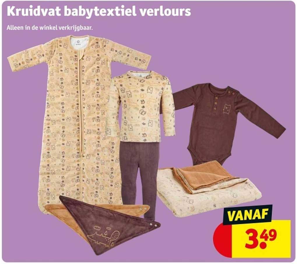 Kruidvat babytextiel verlours