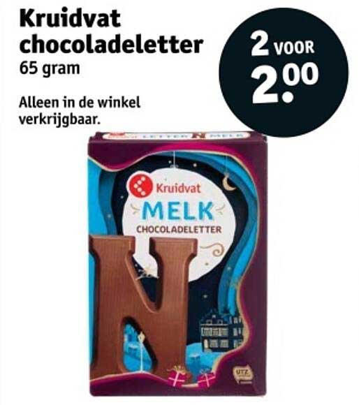 Kruidvat chocoladletter 65 gram