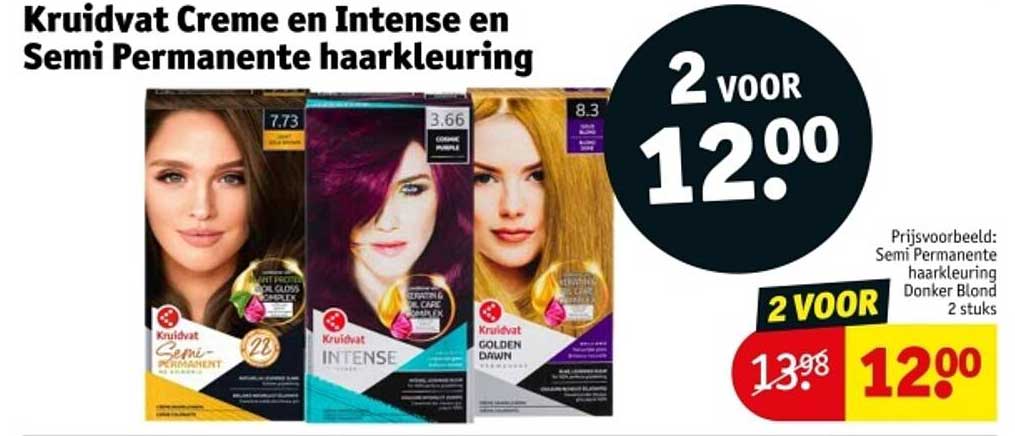 Kruidvat Creme en Intense en Semi Permanente haarkleuring
