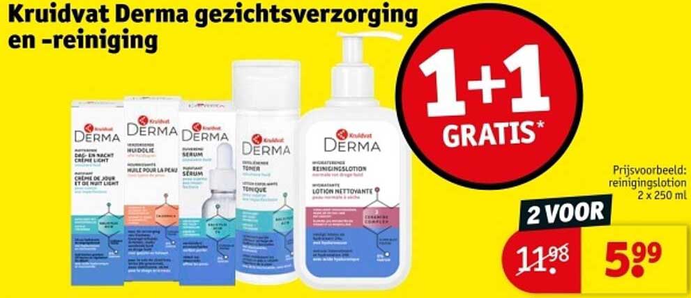 Kruidvat Derma gezichtsverzorging en -reiniging